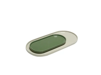 Amare Serving Tray Set of 2 Sand/Green - Hübsch