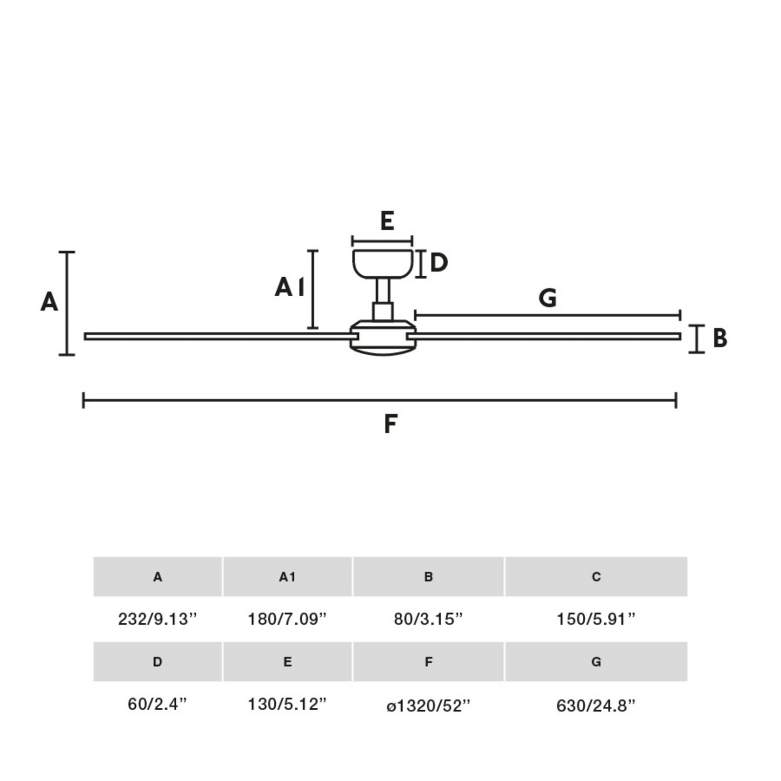 Mennyezeti ventilátor Rudder, DC motor, csendes, Ø 132 cm, fa