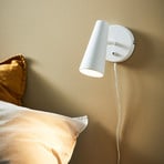 Metal wall spotlight Crest with rocker switch
