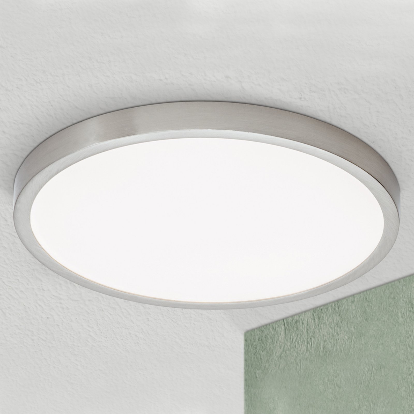 Vika LED-taklampe, rund, matt titan