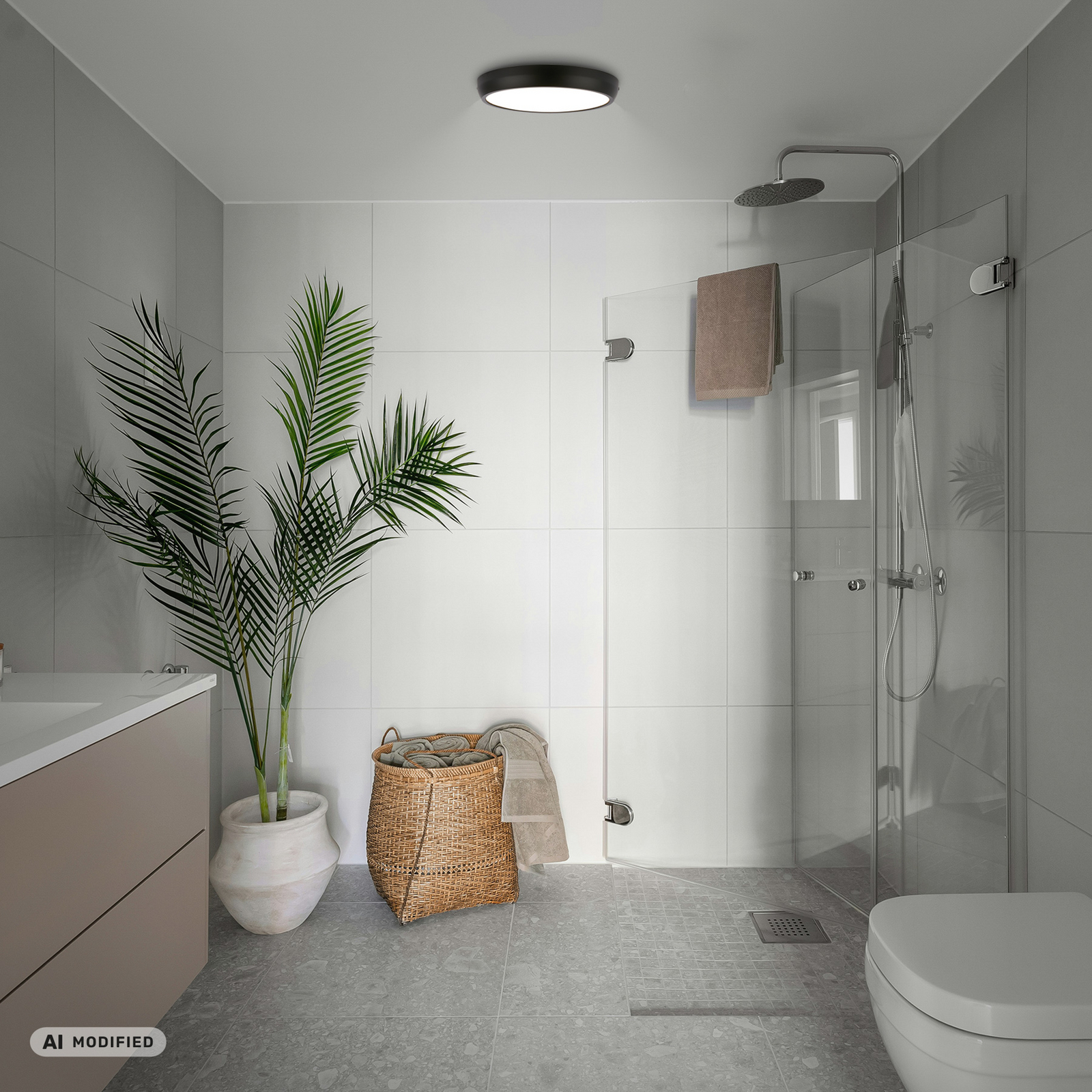Lampa sufitowa LED Navaro, czarna/biała, Ø 28 cm, 4 000 K Lampa sufitowa LED Navaro, czarna/biała, Ø 28 cm, 4 000 K