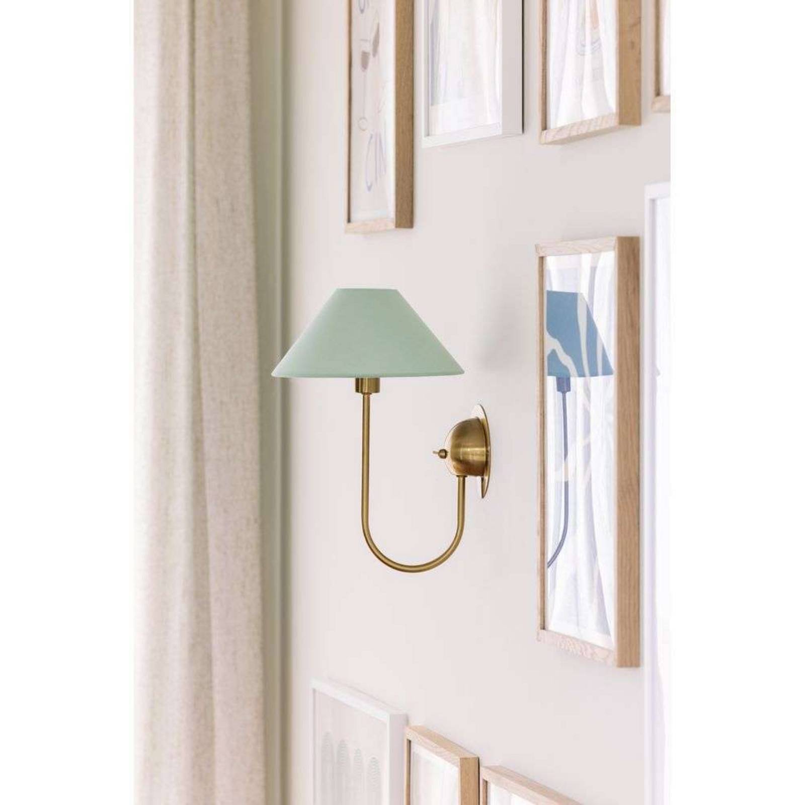  Globen Lighting Globen Lighting Wandleuchte Iris, Grün, Höhe 32 Cm 