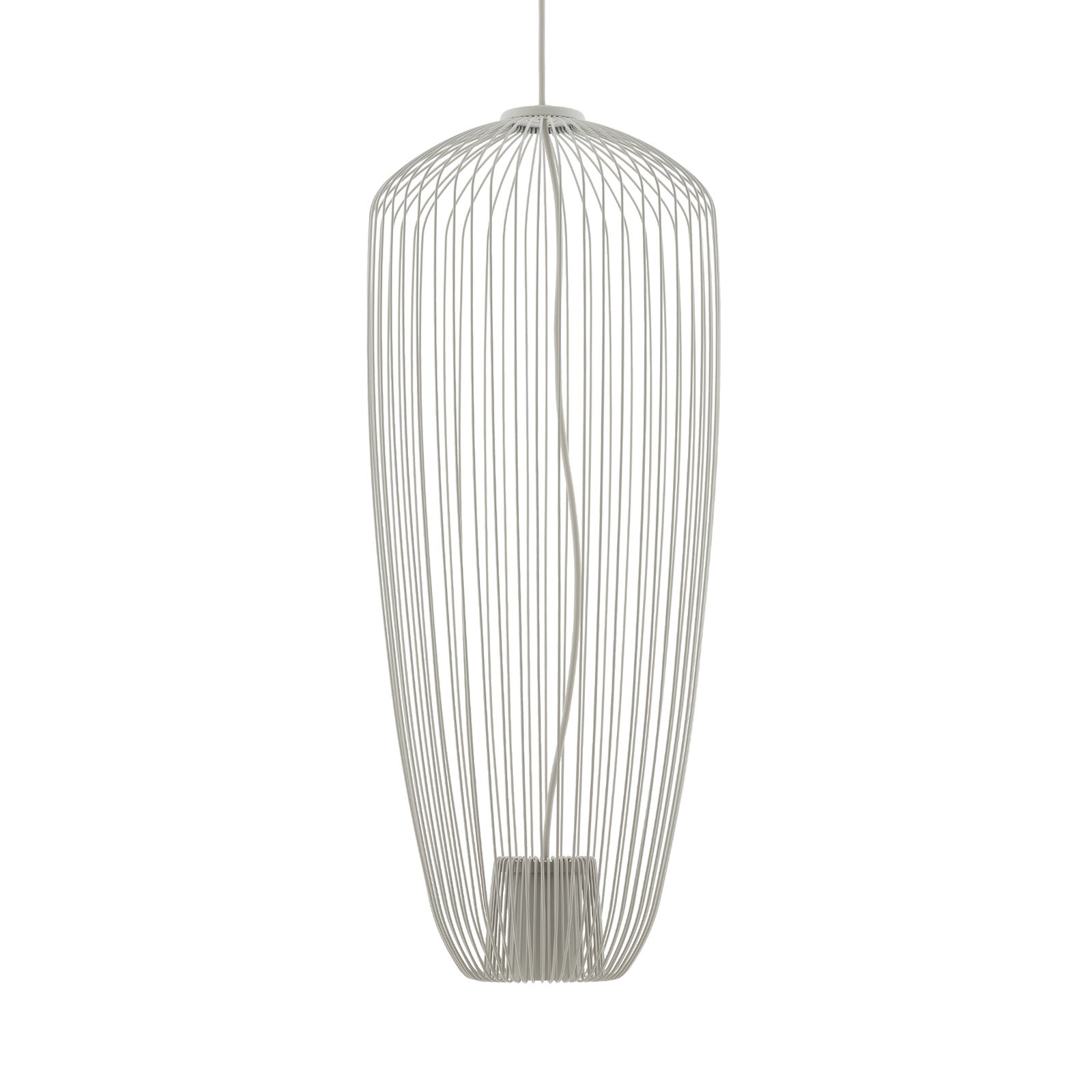 Pumpkin S pendant light, light grey, Ø 27 cm, metal, GU10