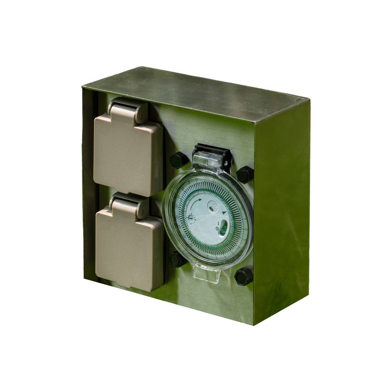 Prios Foranda Stromsäule 2er Timer edelstahl 23 cm