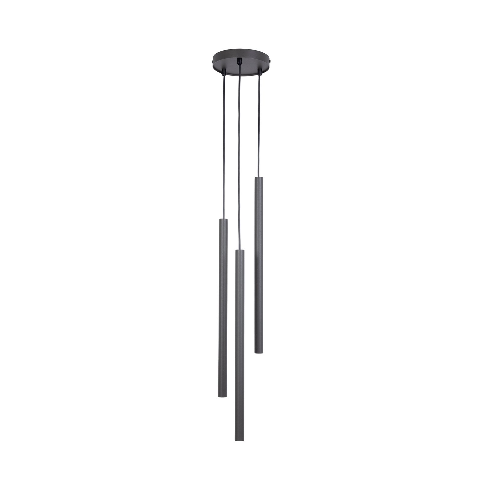 Hanglamp Sopel 3, olijfgroen, rond, 3-lamps, staal, G9