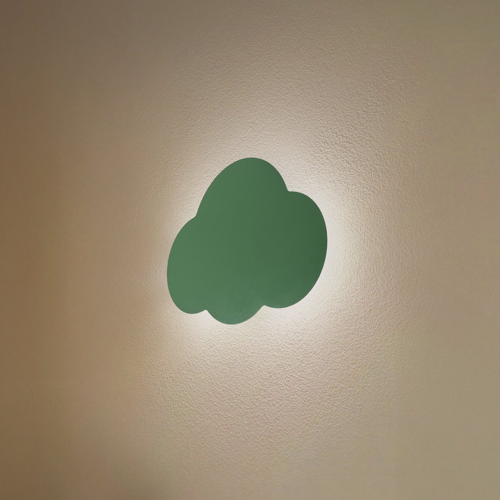 Applique murale Cloud, verte, métal, 38 cm de large, à 2 lampes, G9