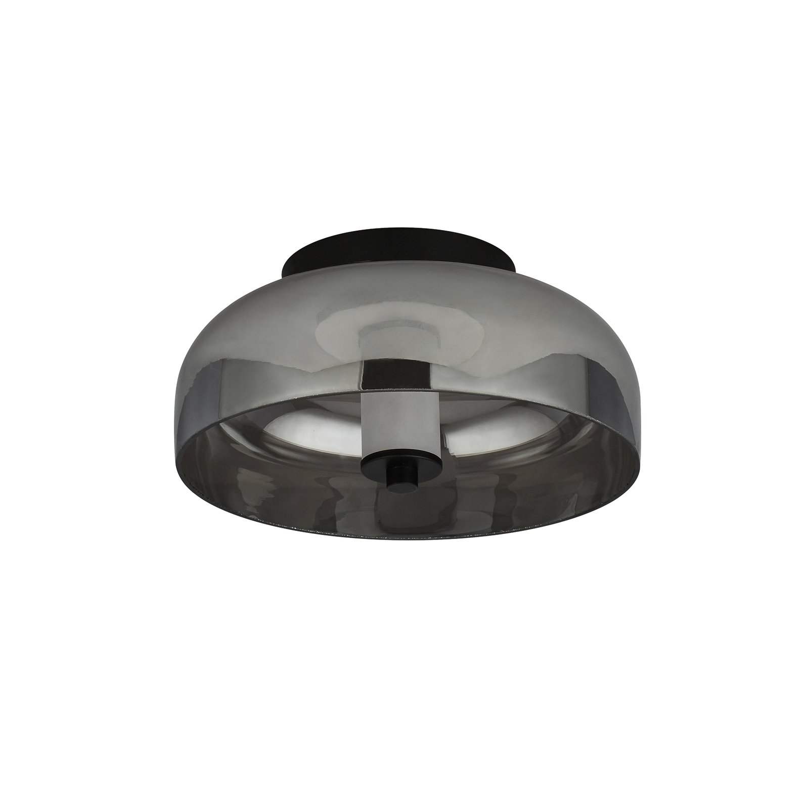 Frisbee LED ceiling light, glass lampshade