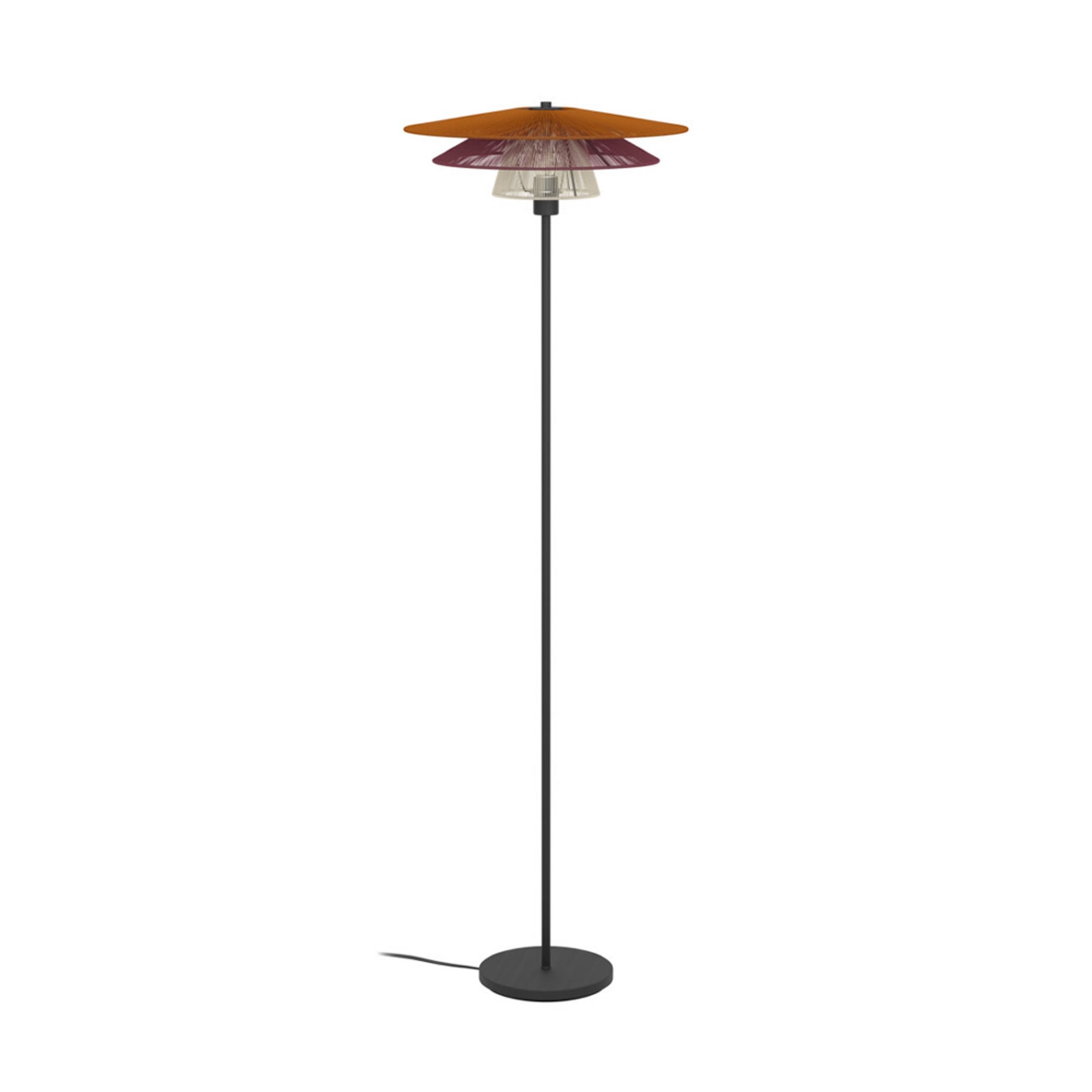 EGLO Stehlampe PIGNONA, rot/orange/weiß, Höhe 161 cm, Textil