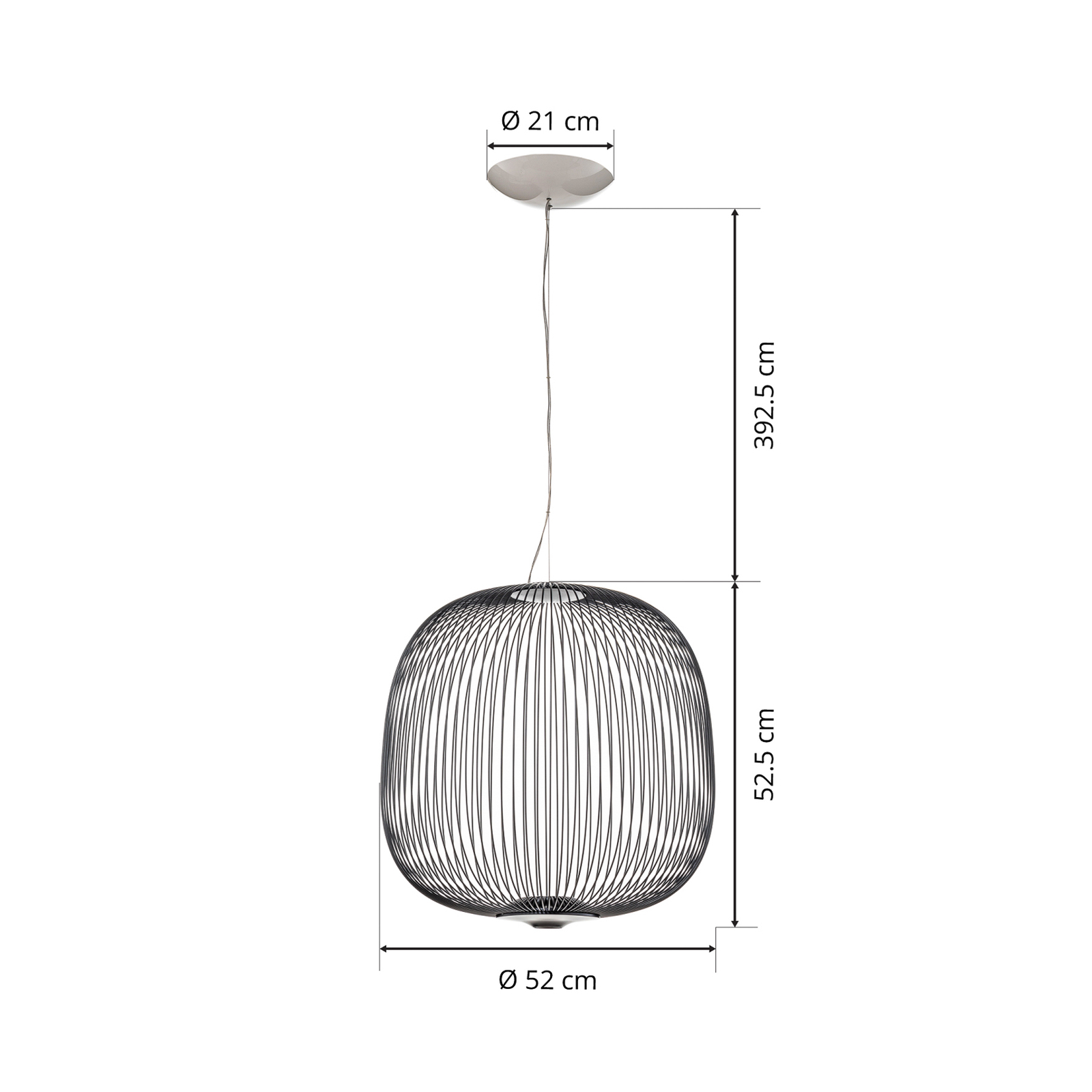 Foscarini Spokes 2 LED závěsné světlo grafit