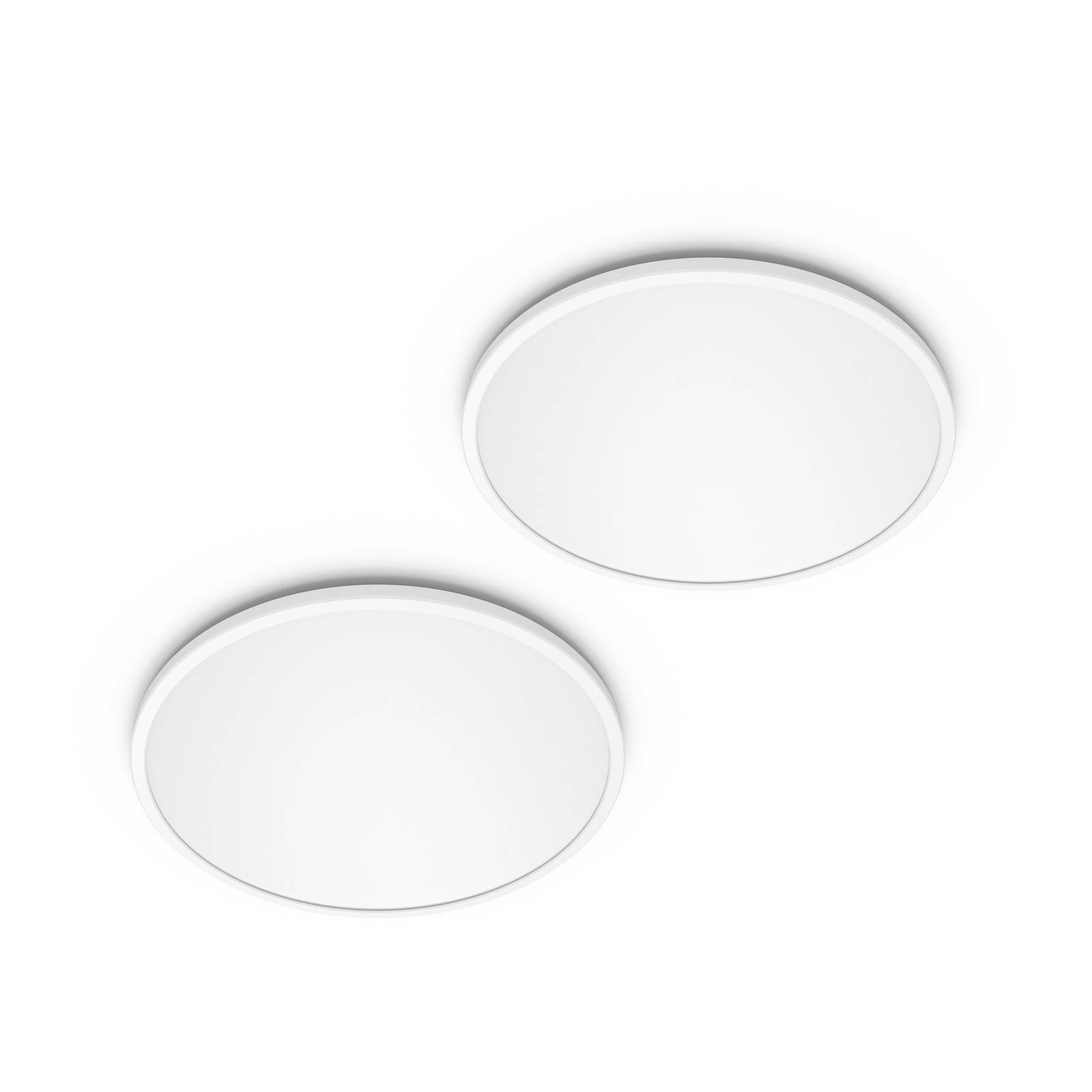 Philips LED SuperSlim zestaw 2 szt. biały IP44 Ø 30 cm 2700 K