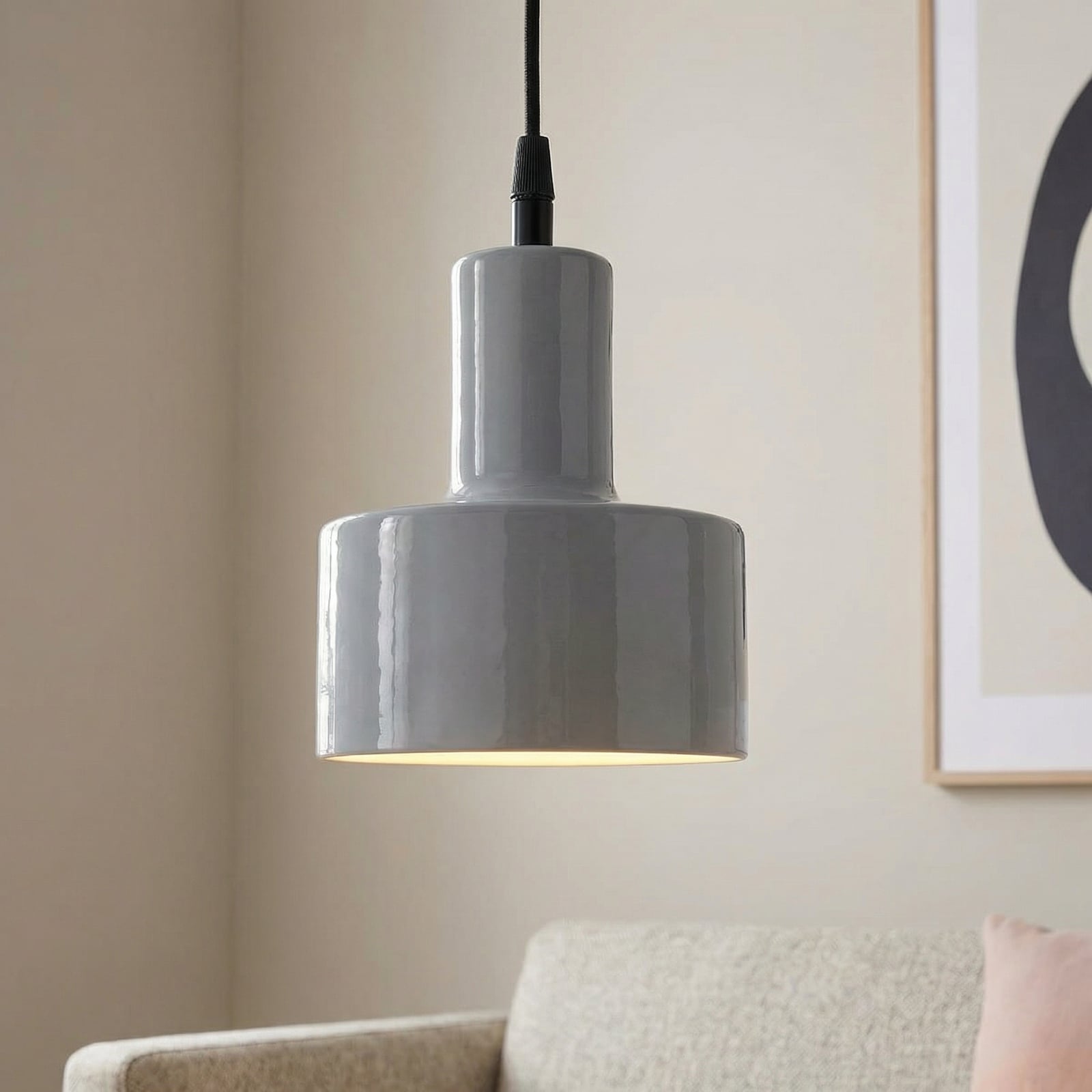 PR Home závěsné světlo Solo Small s konektorem Ø13cm, světle modré