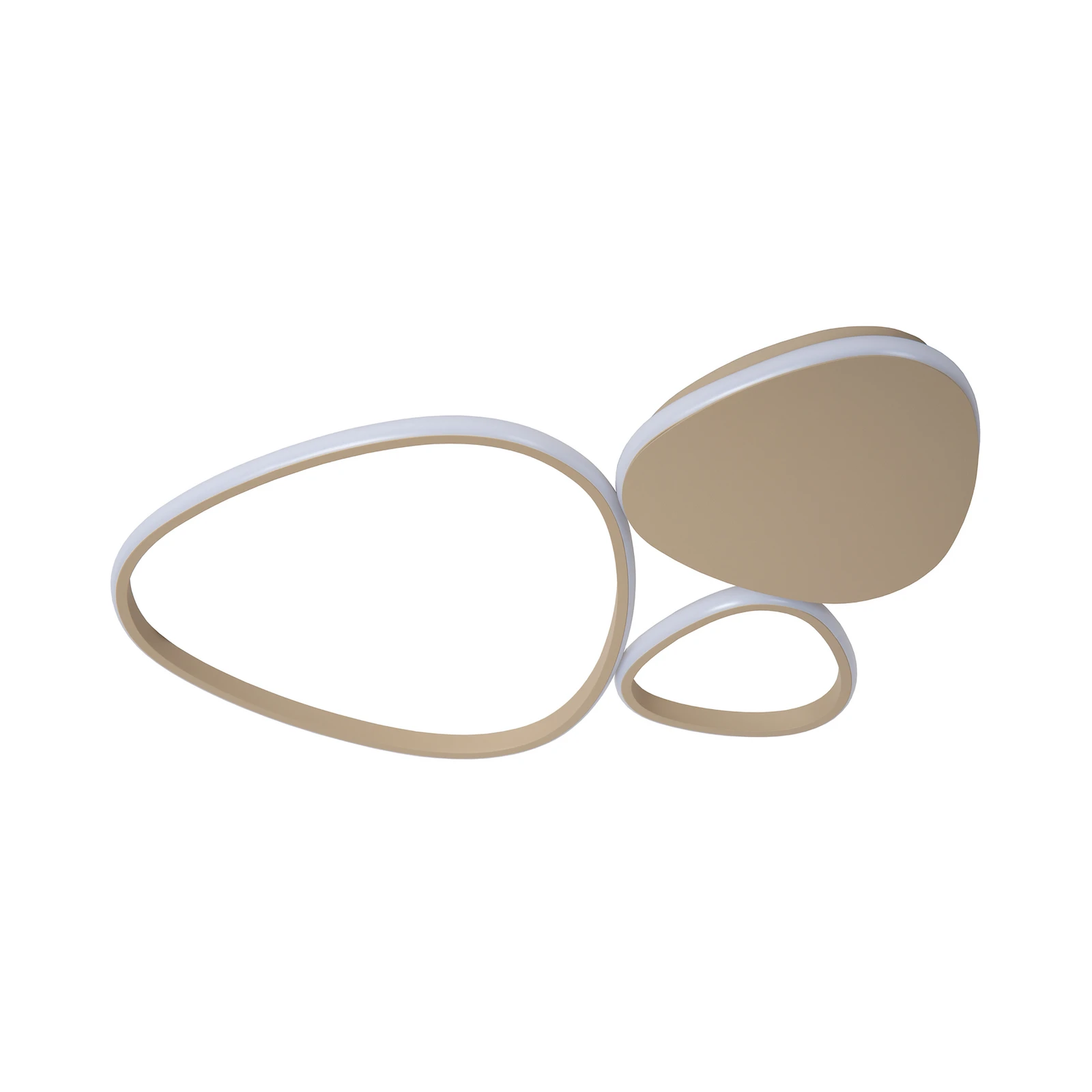 LED-Deckenlampe Samling, Länge 62 cm, taupe, Metall