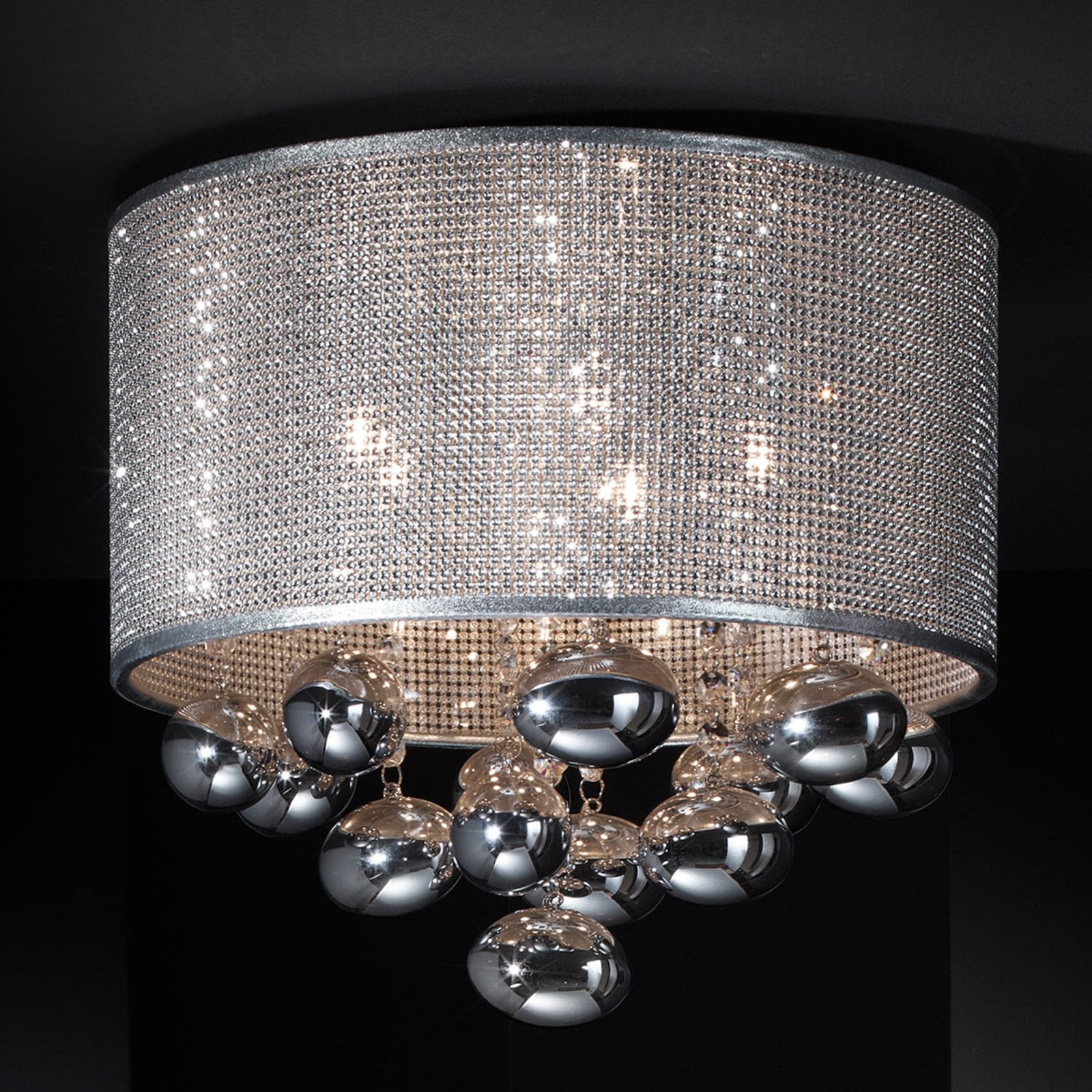 Lámpara LED de techo Andrómeda con colgante