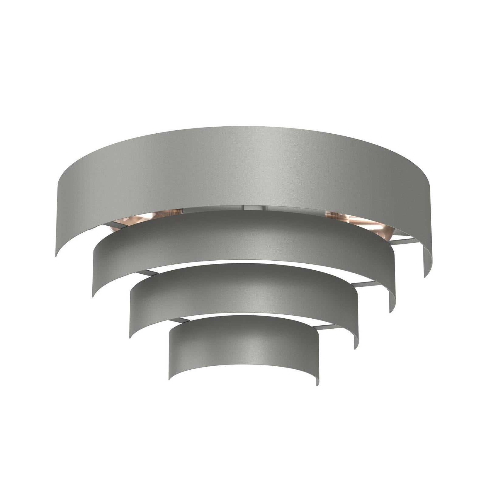Wandleuchte Levin mit Stahlschirm, grau