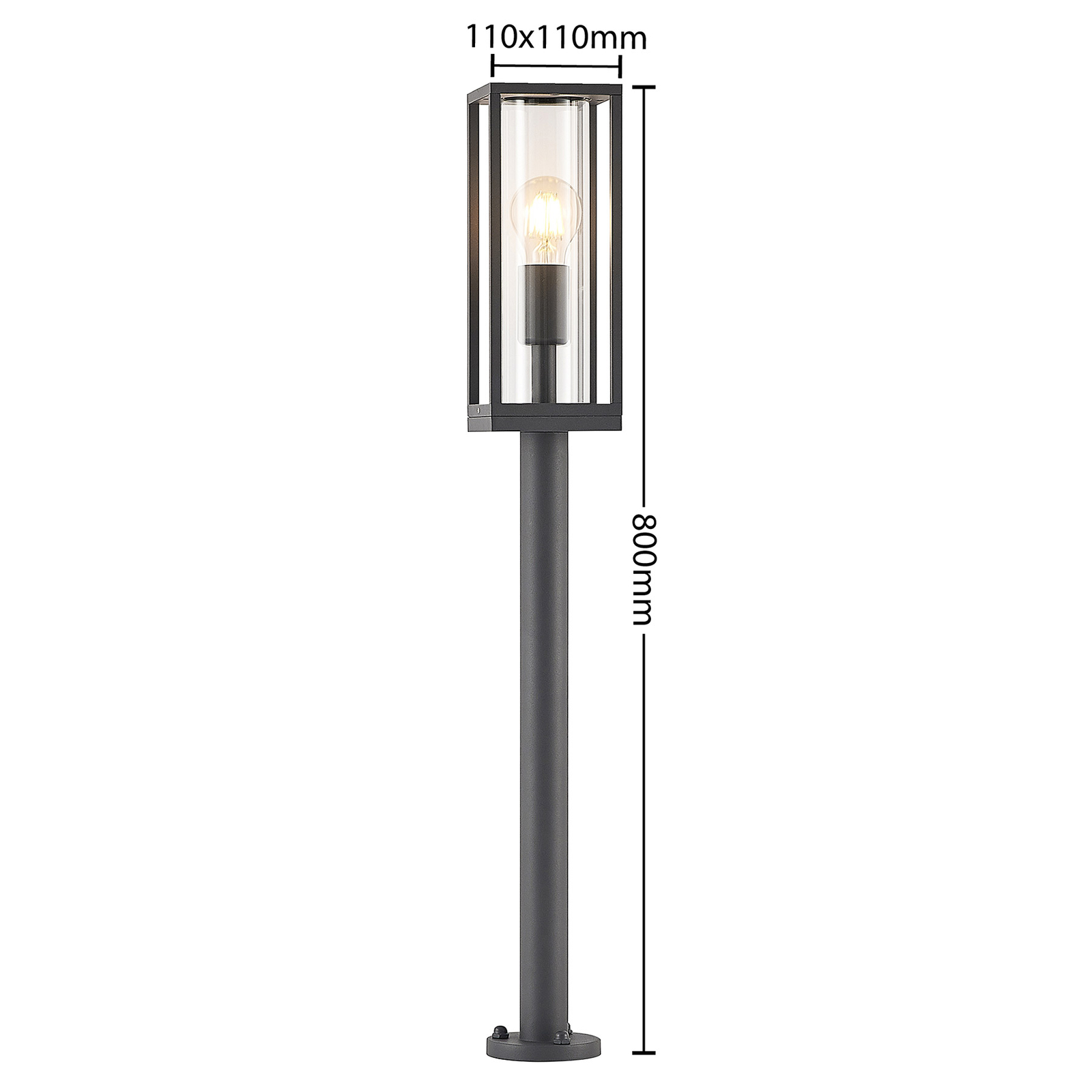 Giavanna Gartenleuchte H80 Dark Grey - Lindby