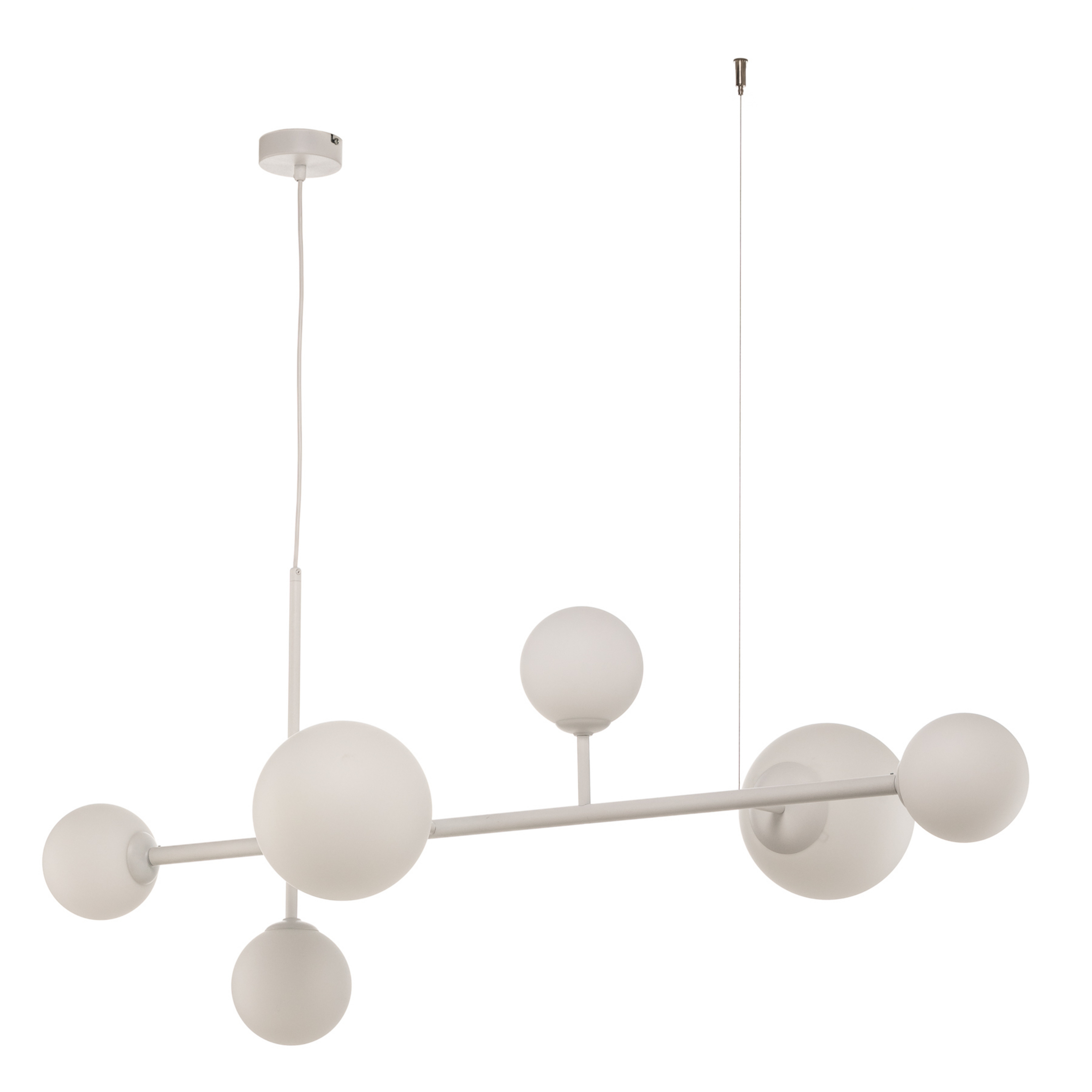 Suspension Dione, blanche, à 6 lampes - ALDEX