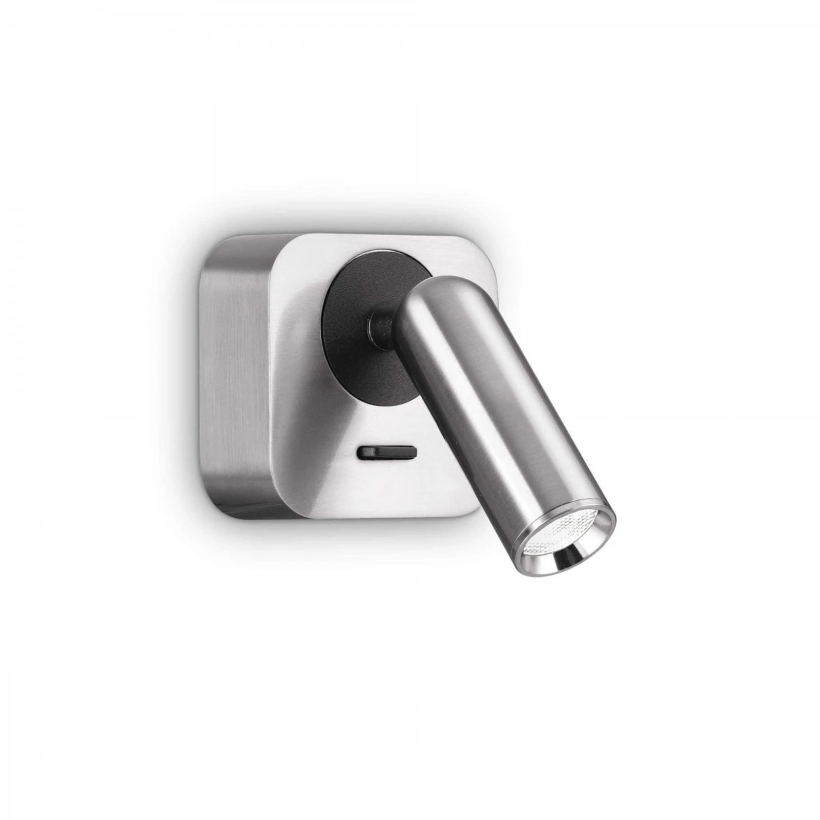 Foco de pared LED Ideal Lux Bean, color níquel, ancho 7 cm