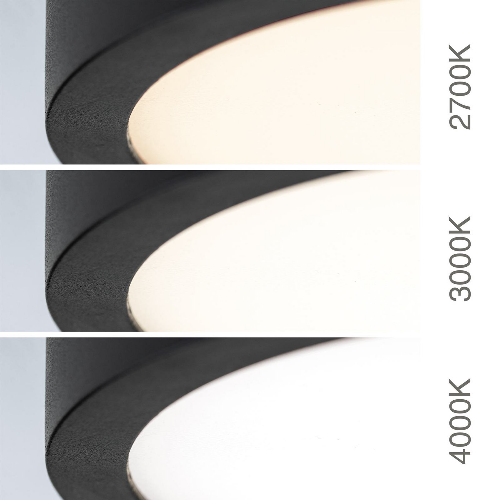 LED ceiling lamp Disc, black Ø 24 cm, CCT metal/plastic LED ceiling lamp Disc, black Ø 24 cm, CCT metal/plastic