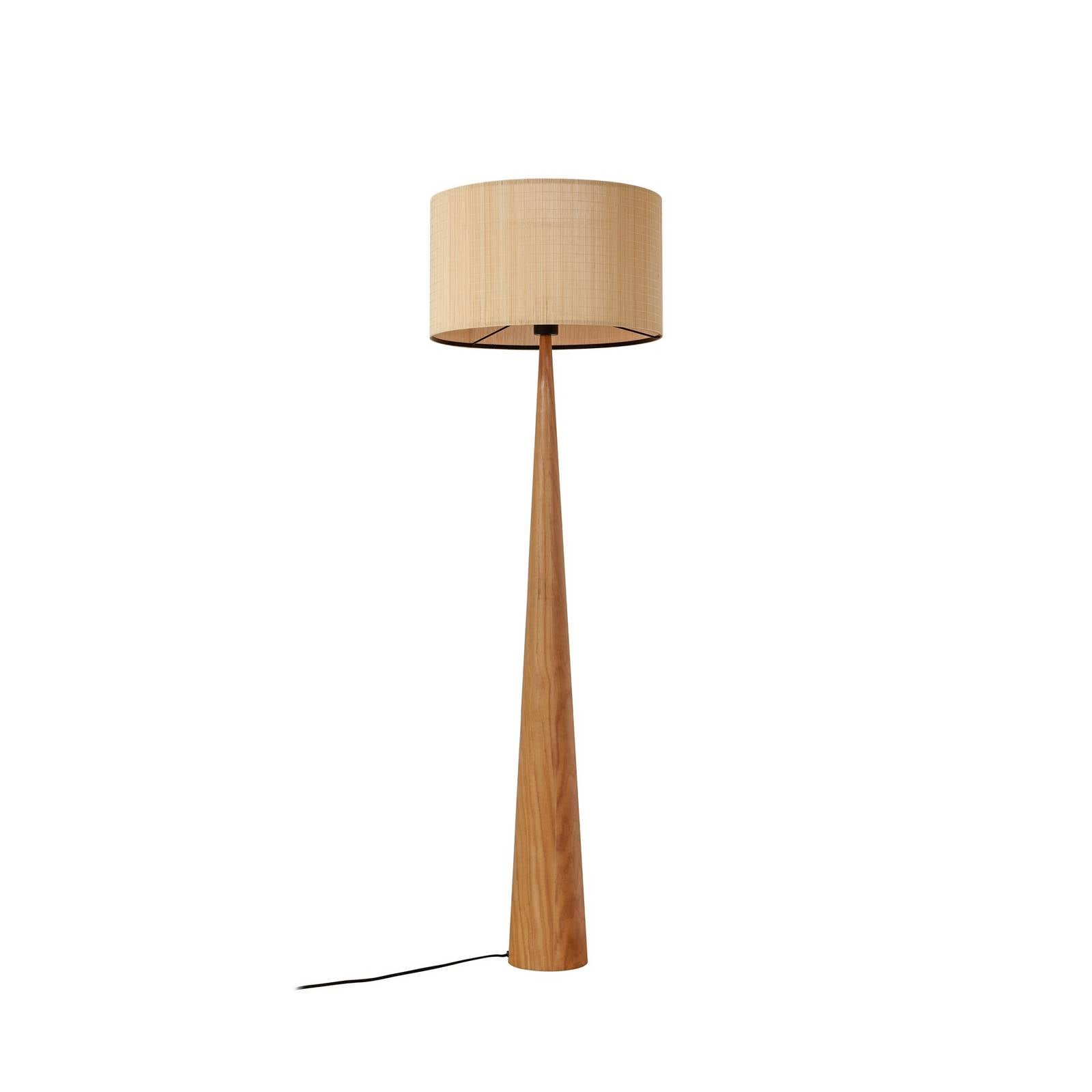 Lucande Stehleuchte Fabrena, naturfarben, Bambus, Höhe 138cm