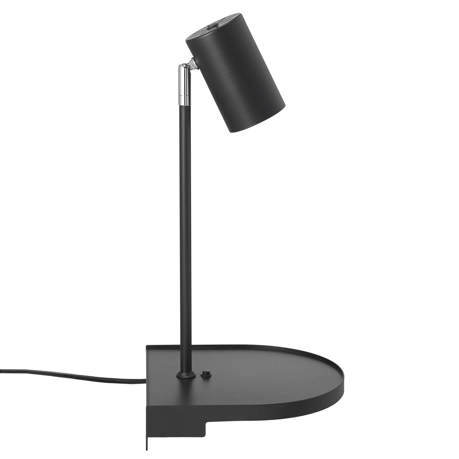Vägglampa Cody, med hylla och USB-port, svart