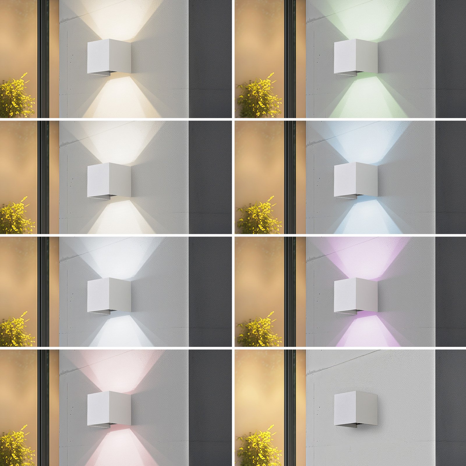 Dara Square LED Smart Draußen Wandleuchte Weiß - Lindby
