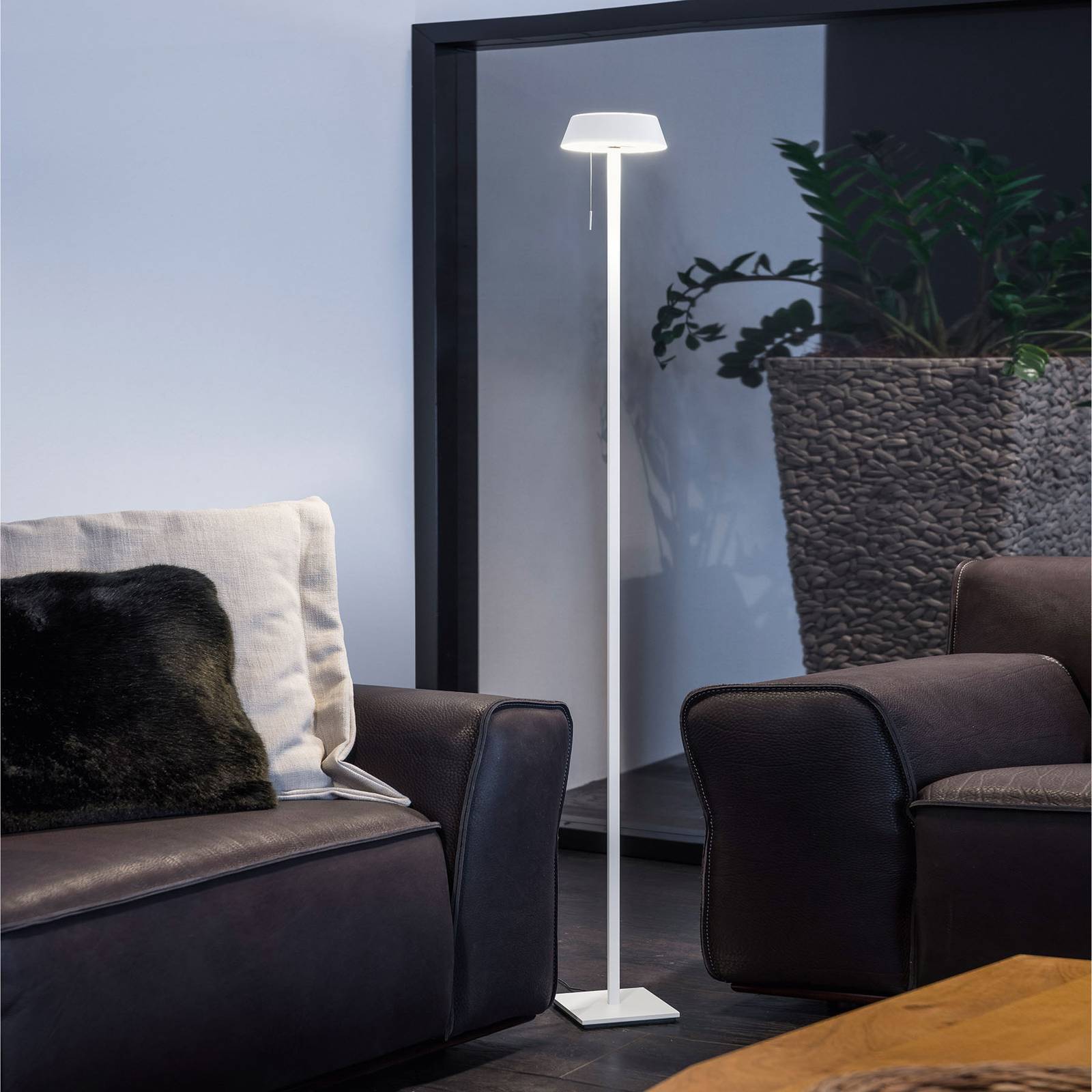 E-shop OLIGO Glance stojaca LED lampa biela matná