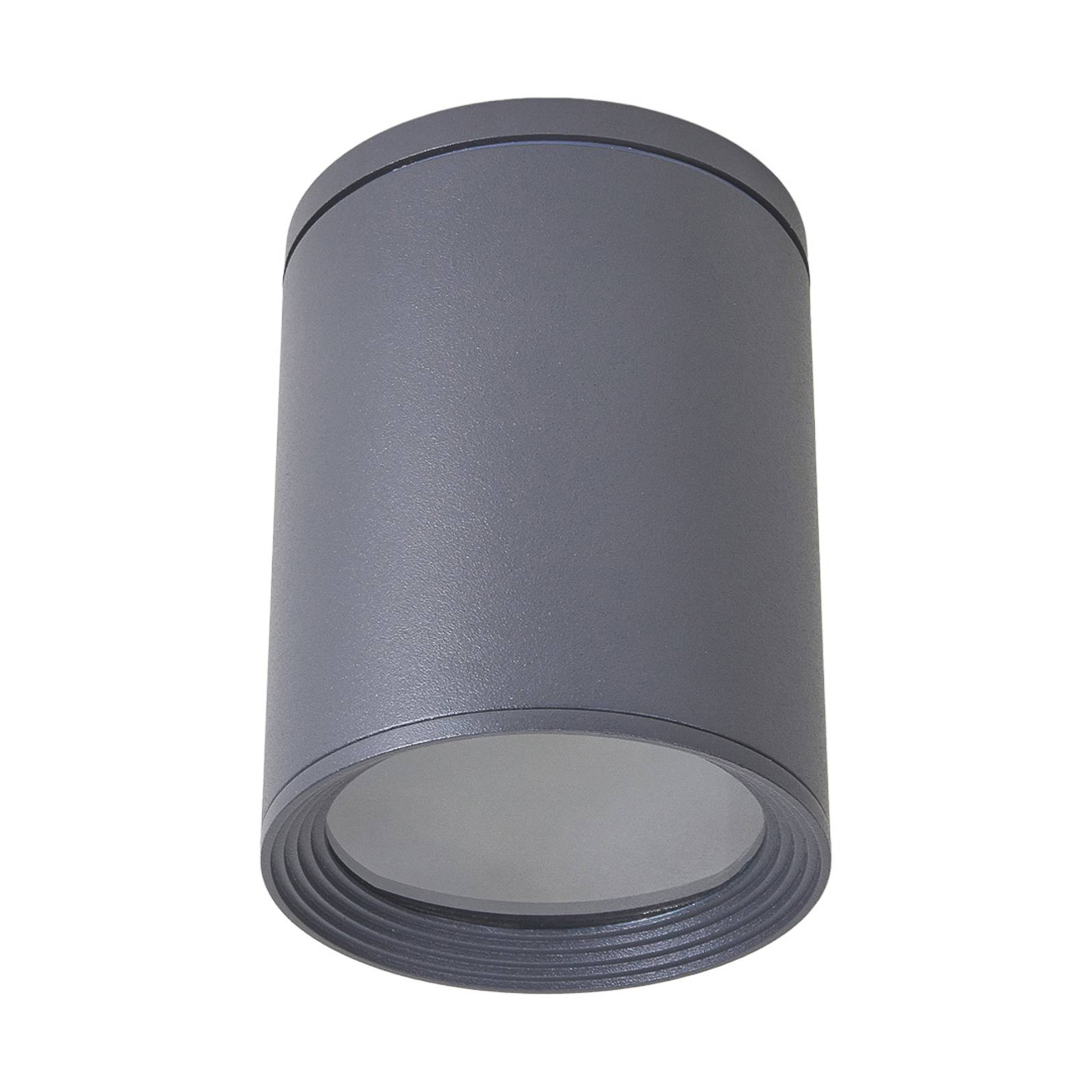 Lucande Deckenstrahler Minna, anthrazit, 14cm, IP54, E27
