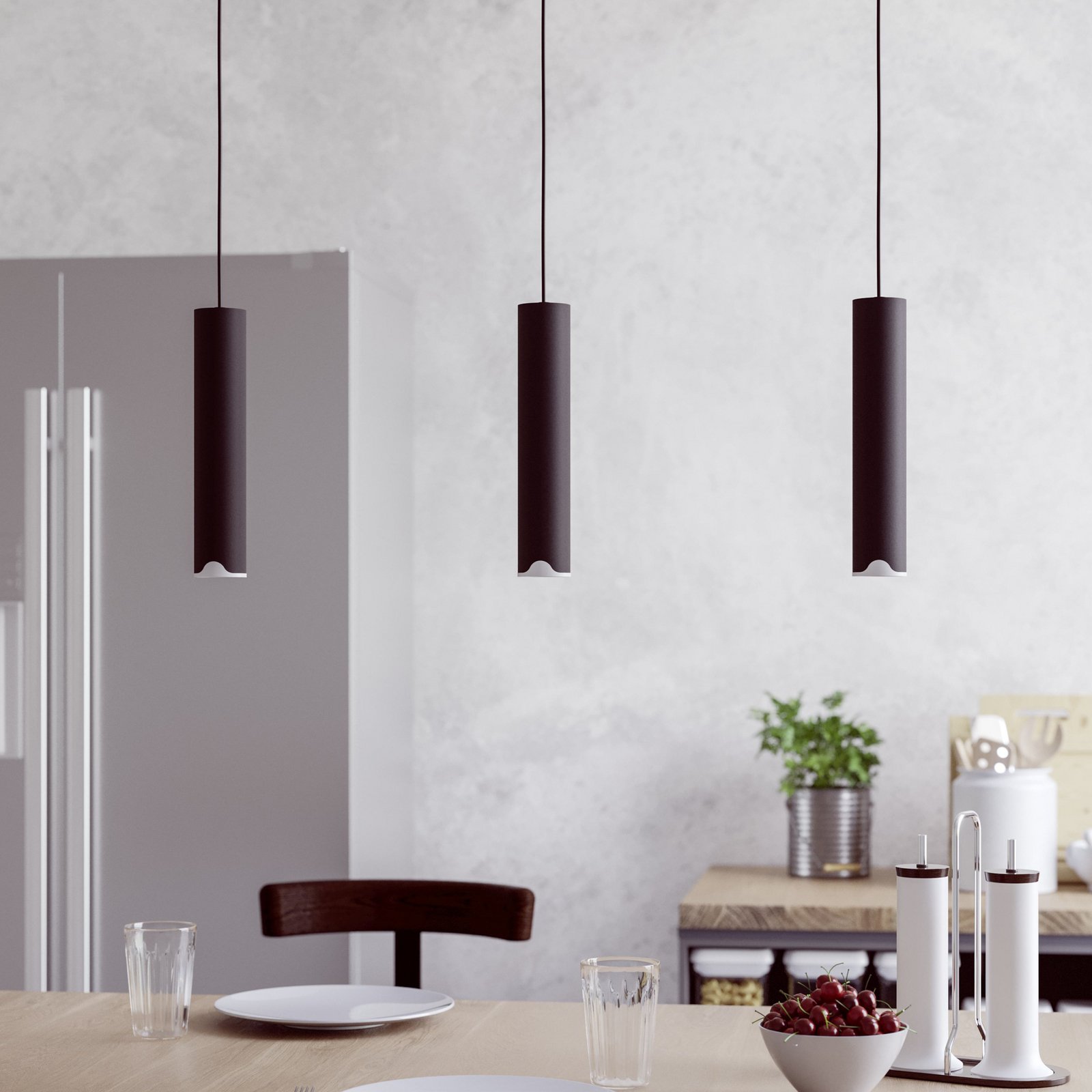 EGLO connect Suspension LED Balamorta-Z, à 3 lampes, noir