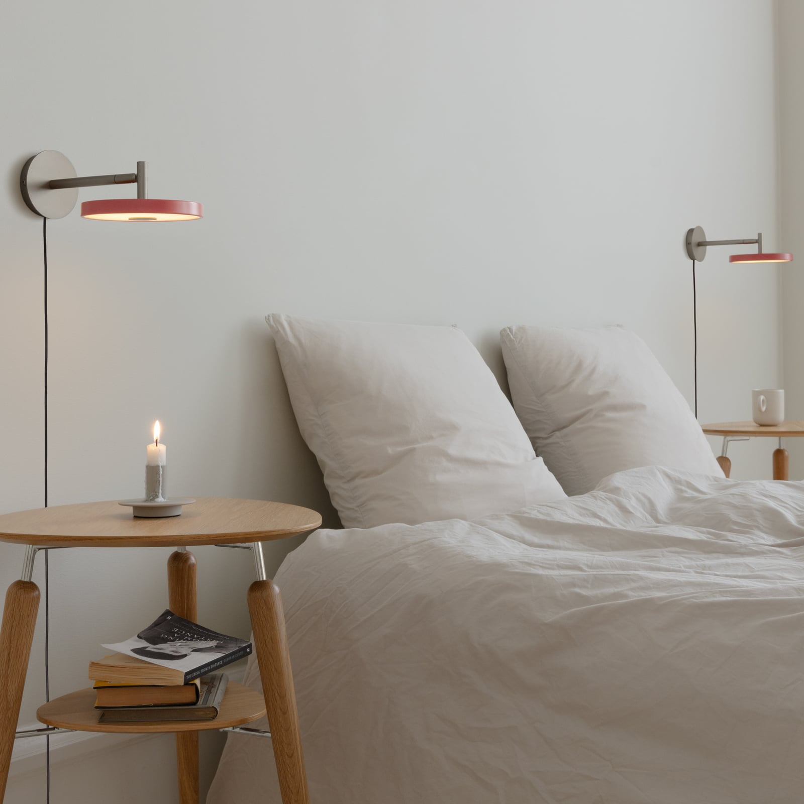 Asteria Short LED-Wandlampe, orange, Stahl, Stecker - UMAGE