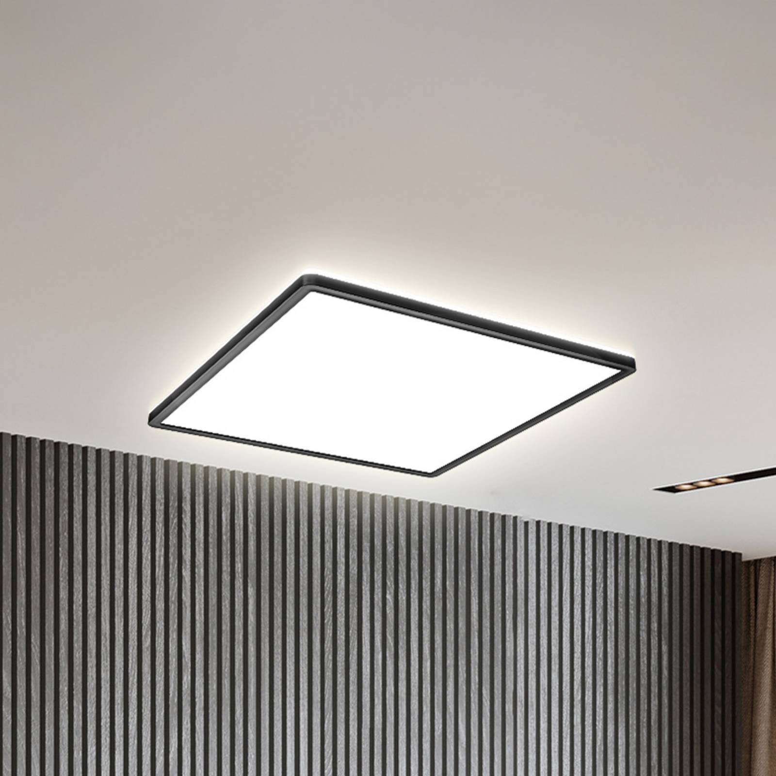 B.K. Licht Panneau LED Slim télécommande RGBW, 42 x 42 cm, noir, rétroéclairage