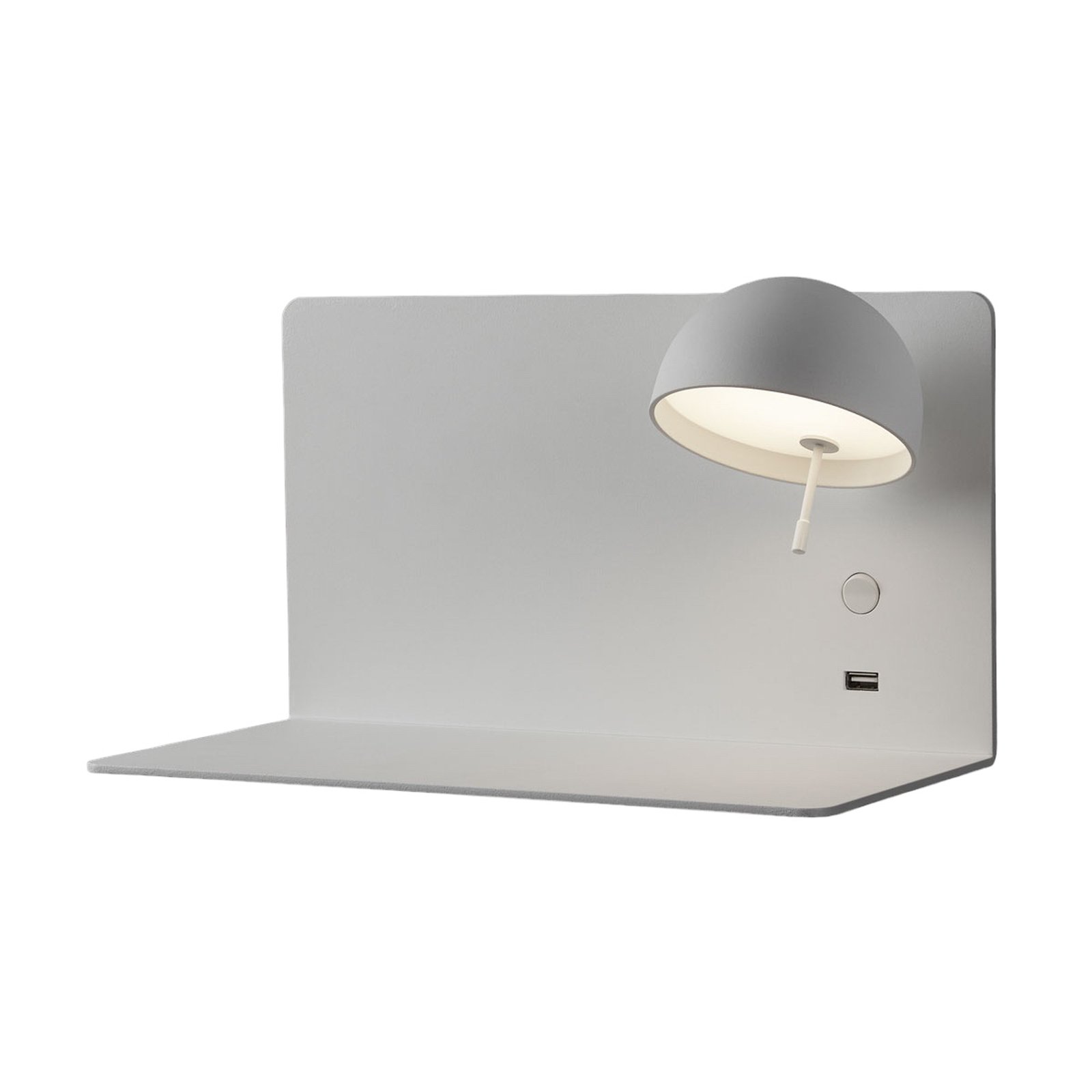 Bover Beddy A/03 LED wall light, white, spot right