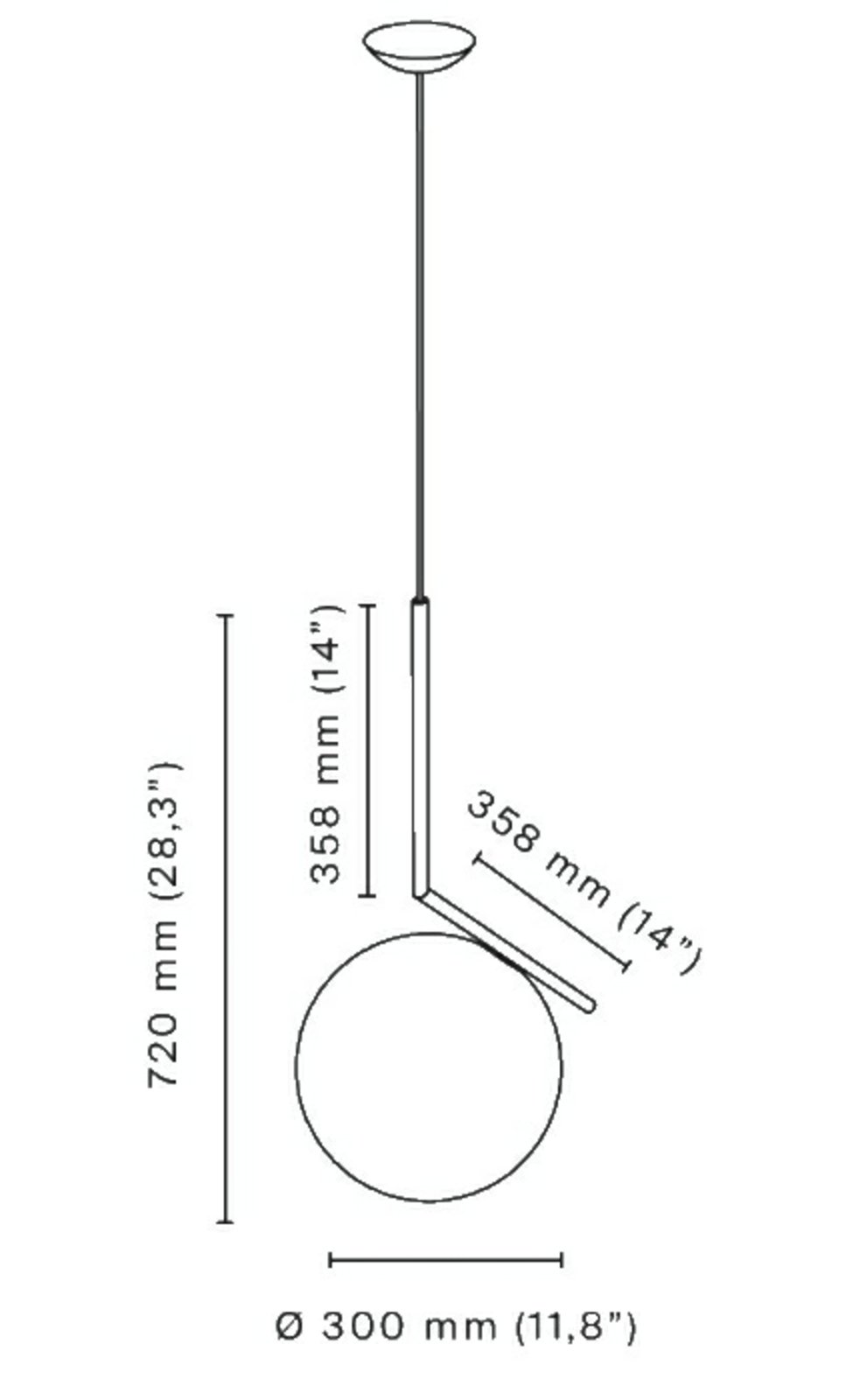 IC S2 Lustră Pendul Brass - Flos