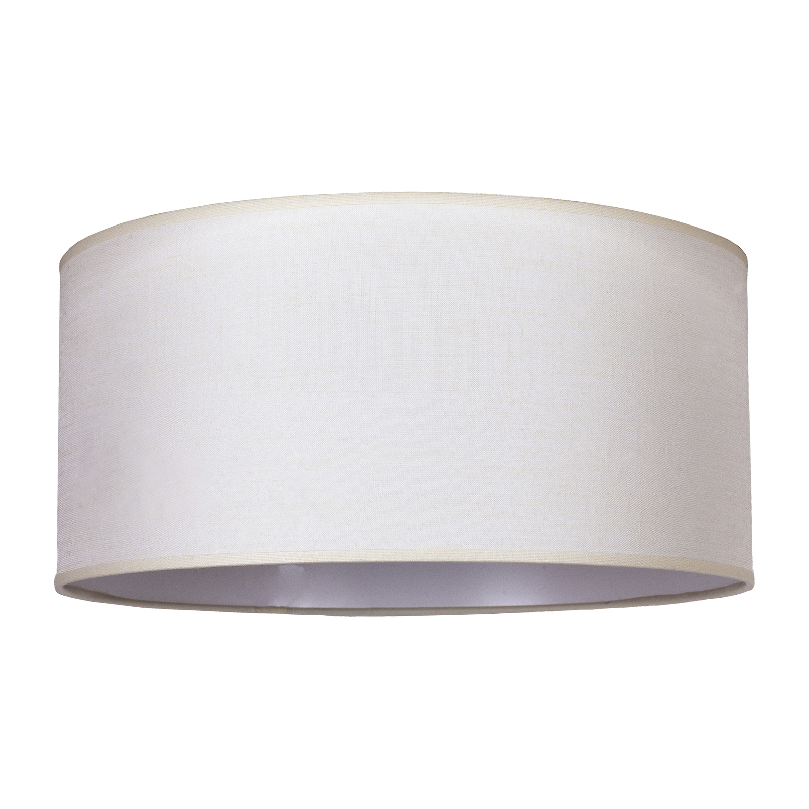 Abat-jour Roller, écru, coton, Ø 50 cm, H 24cm