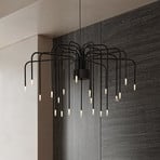 Karman LED-riippuvalaisin BOOM, musta, metalli, Ø 90 cm 22-flg.