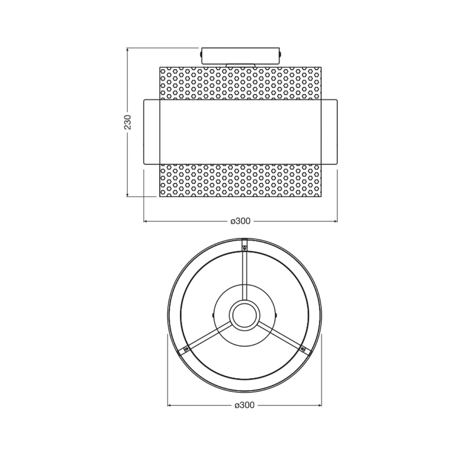 OSRAM taklampe Decor Hornet, 1 lyskilde, svart/gull