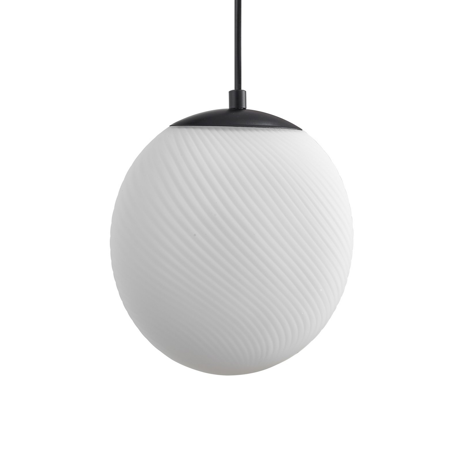 Żyrandol Lunelle 4-punktowy Ø 40 cm czarny szkło - Lucande