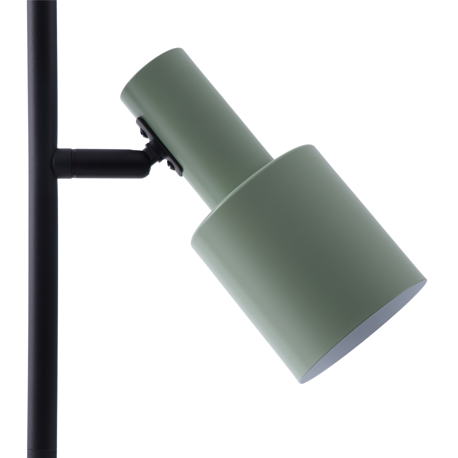 Stojací lampa Lindby Ovelia, zelená/černá