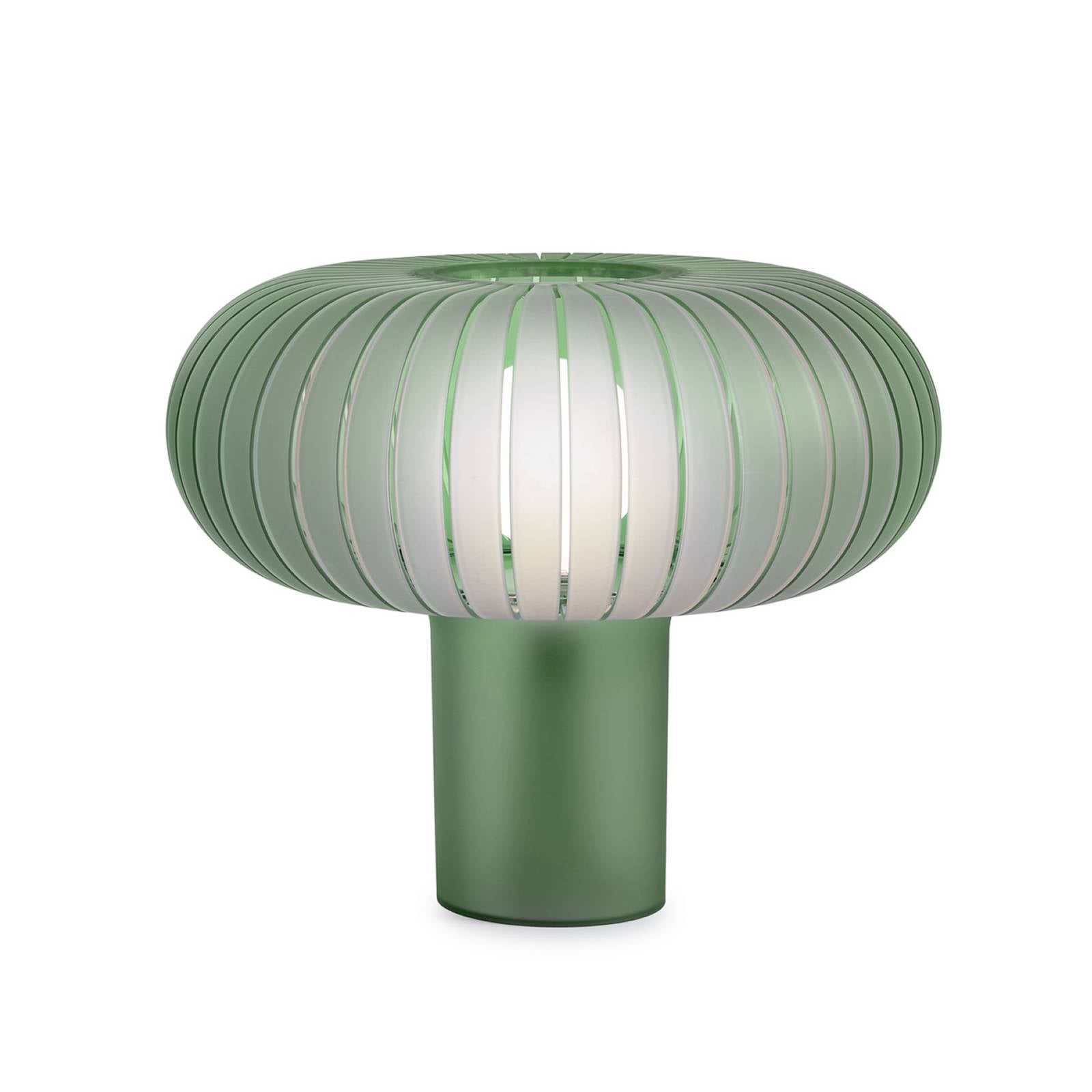 E-shop Kartell Stolová lampa Teresa Frozen, šalviová zelená, stmievateľná, E27