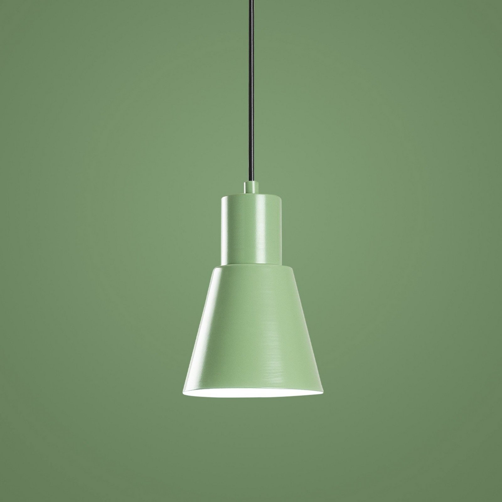 Konikkem pendant light, mint green, metal, Ø 14 cm, E27