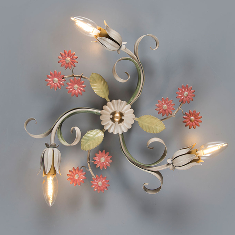 3-flammige florentinische Wandlampe Toscana