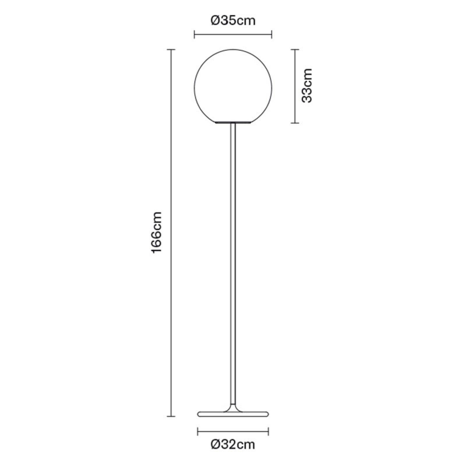 Fabbian Lumi Sfera szklana lampa podłogowa, Ø 35cm