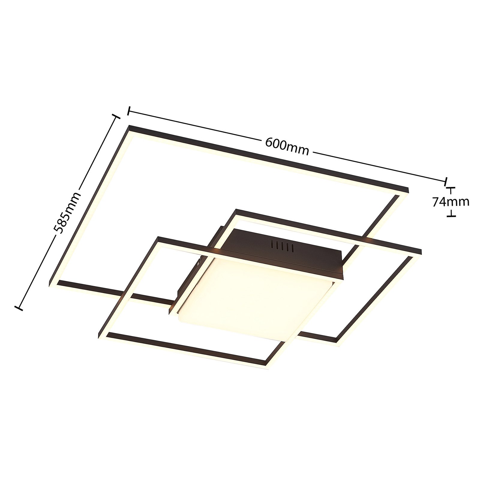 Nelinka LED Plafondlamp Black - Lindby