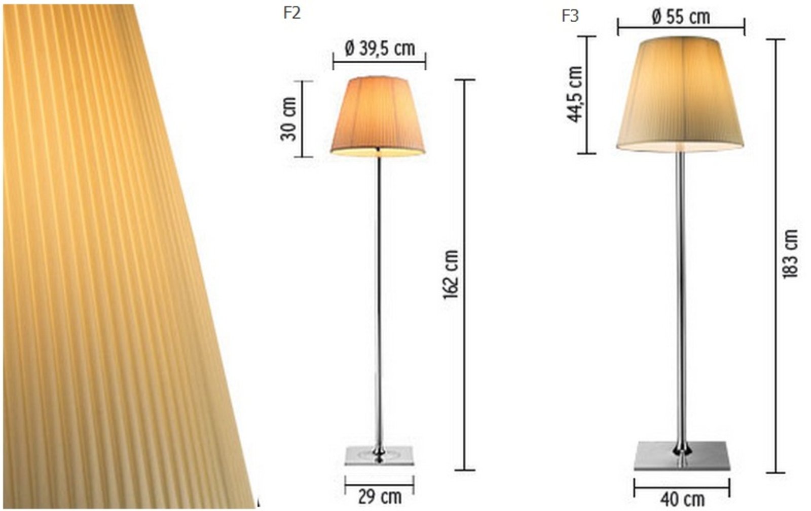 KTribe F2 Lampadar Raw White Silk - Flos