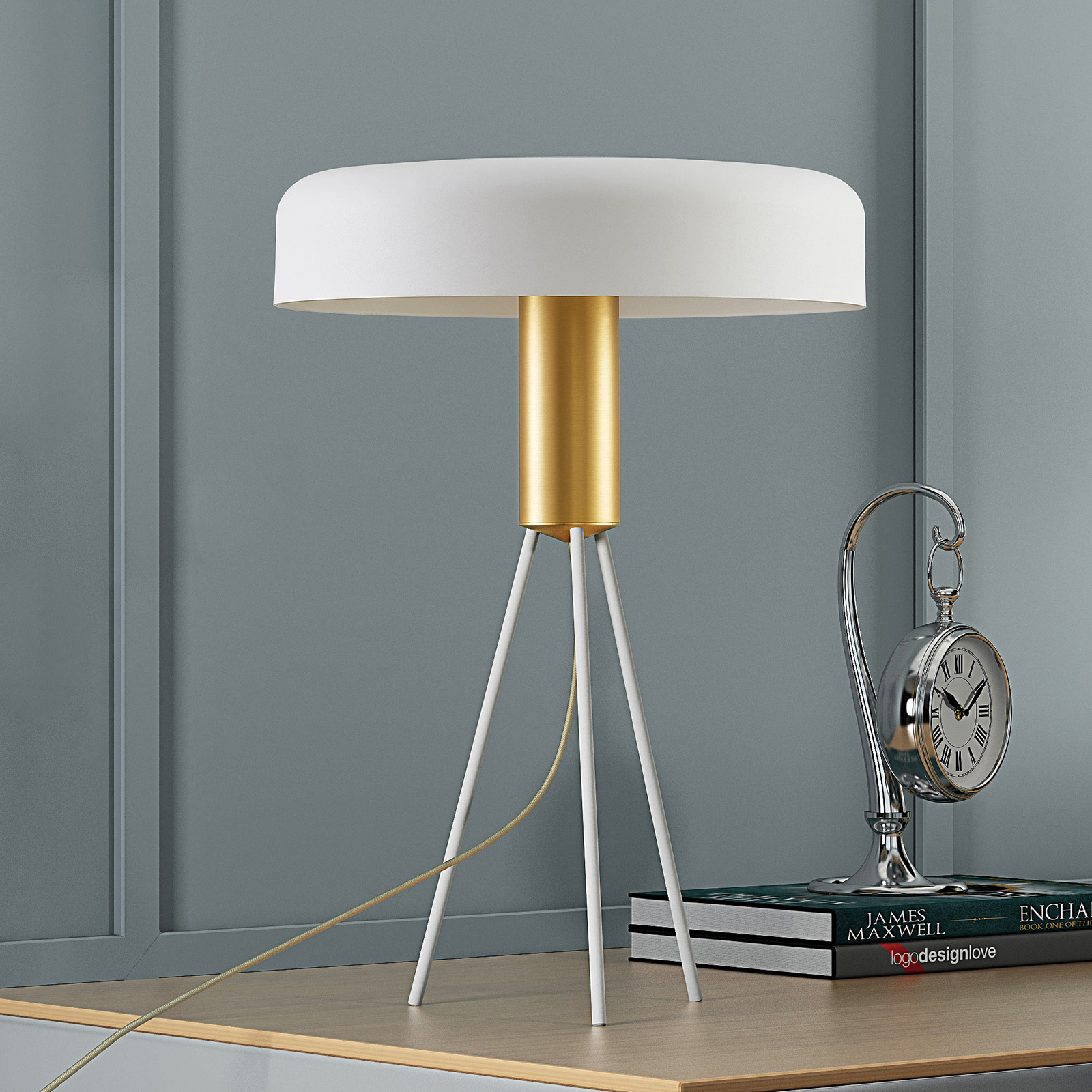 Lucande Filoreta table lamp in white