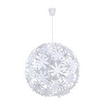 Stella hanging light made of plastic flowers white