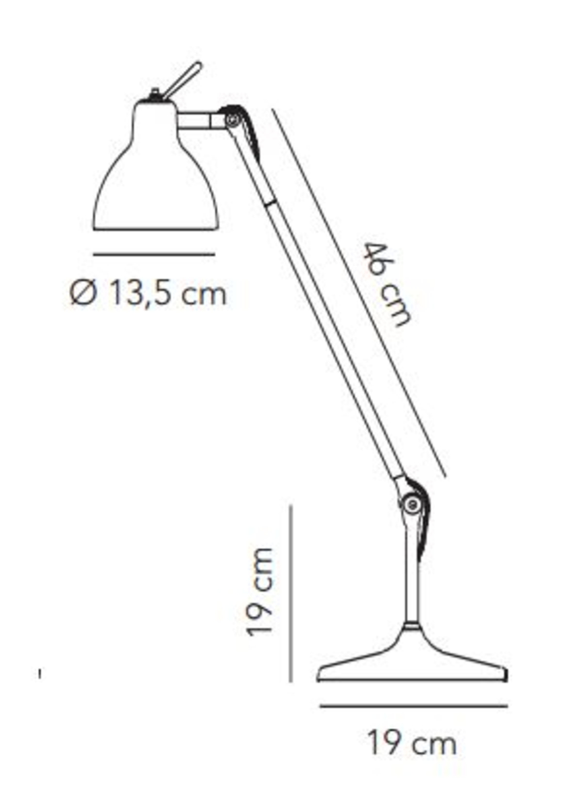 Luxy T1 Lampă de Masă Aluminium cu Matte White - Rotaliana