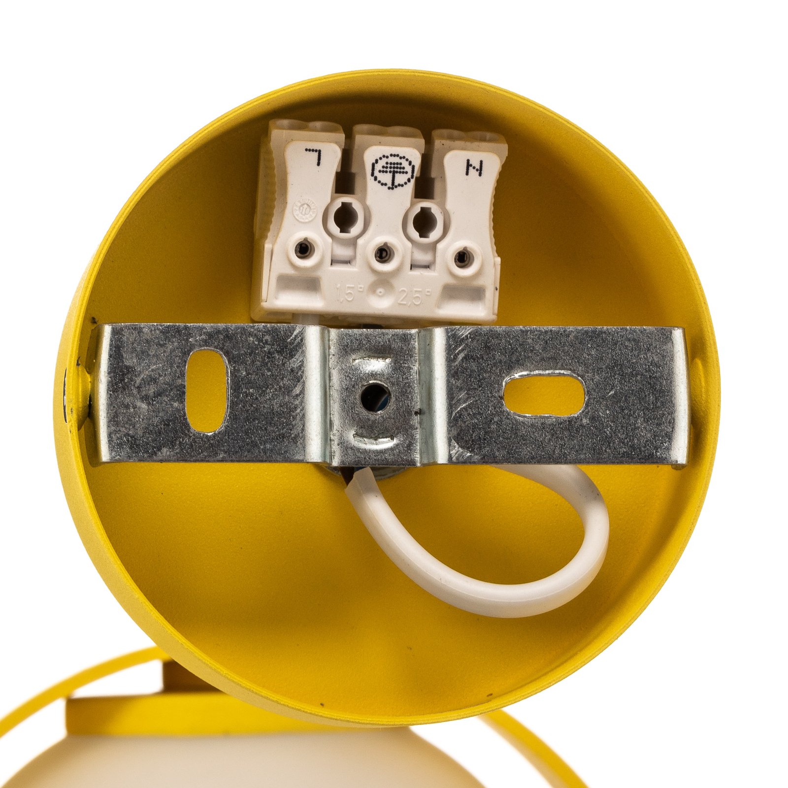 Taklampa Mado av stål, gul, 1 lampa
