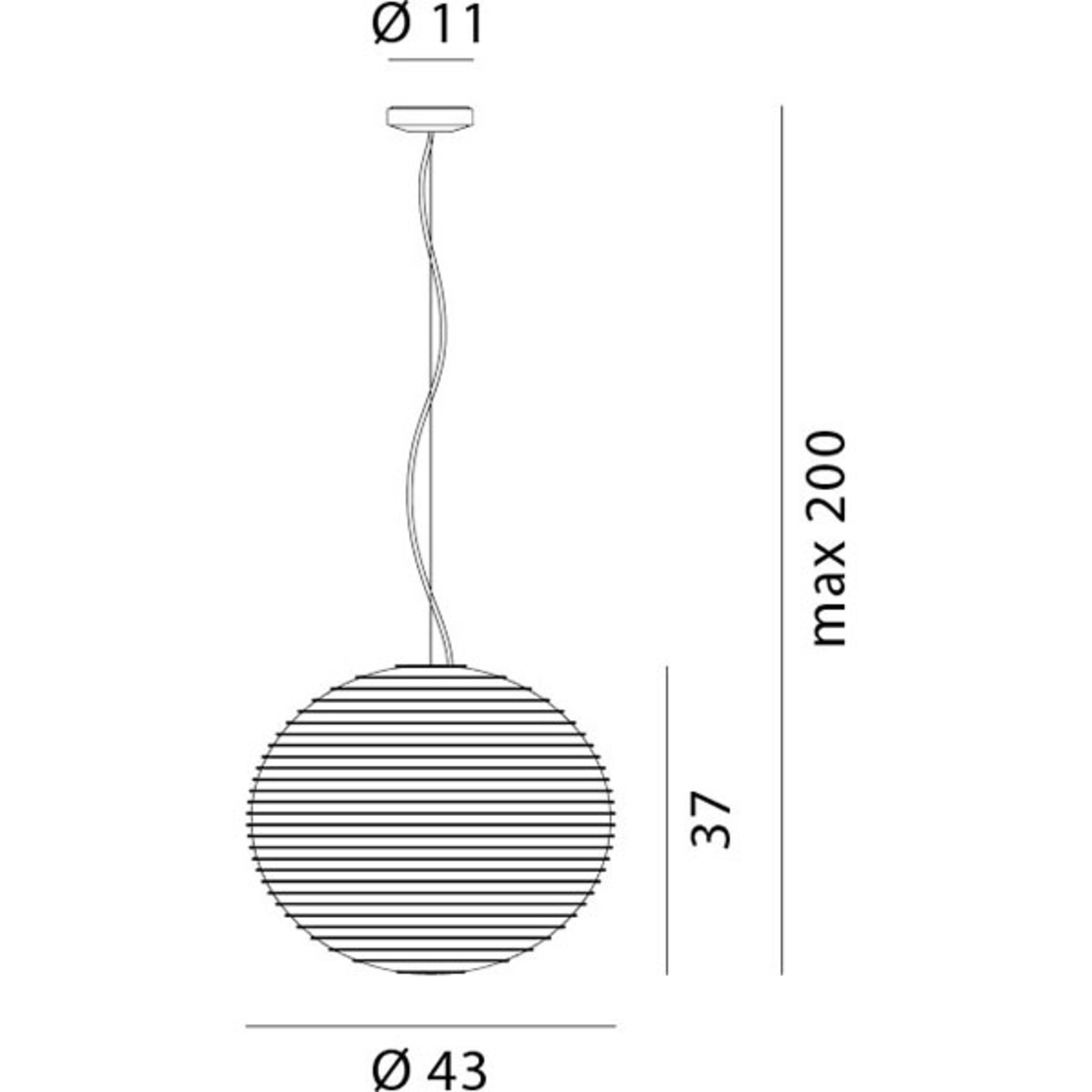 "Rotaliana Flow Glass" pakabinamas šviestuvas