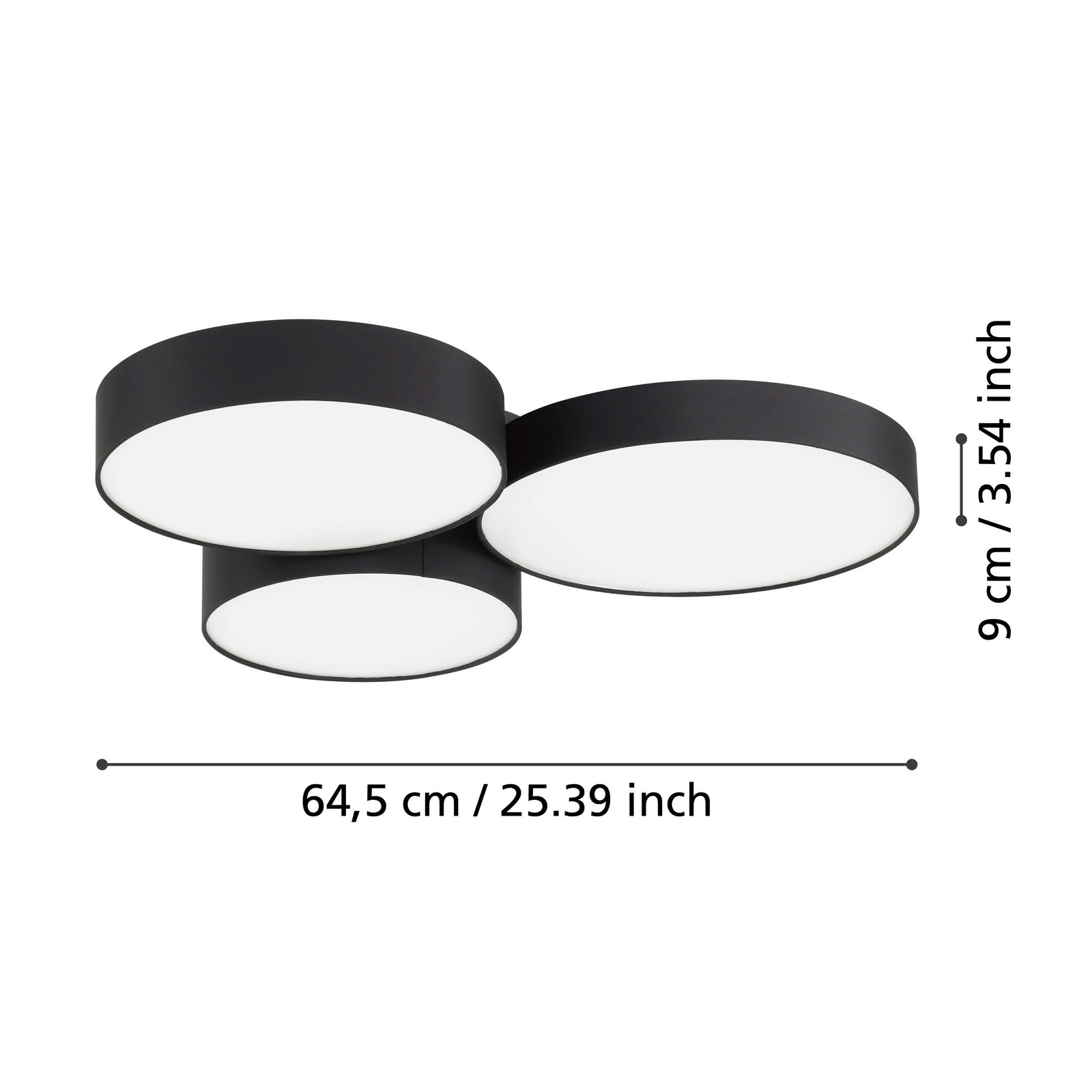 EGLO connect Smart LED stropní svítidlo Barbano-Z, černé