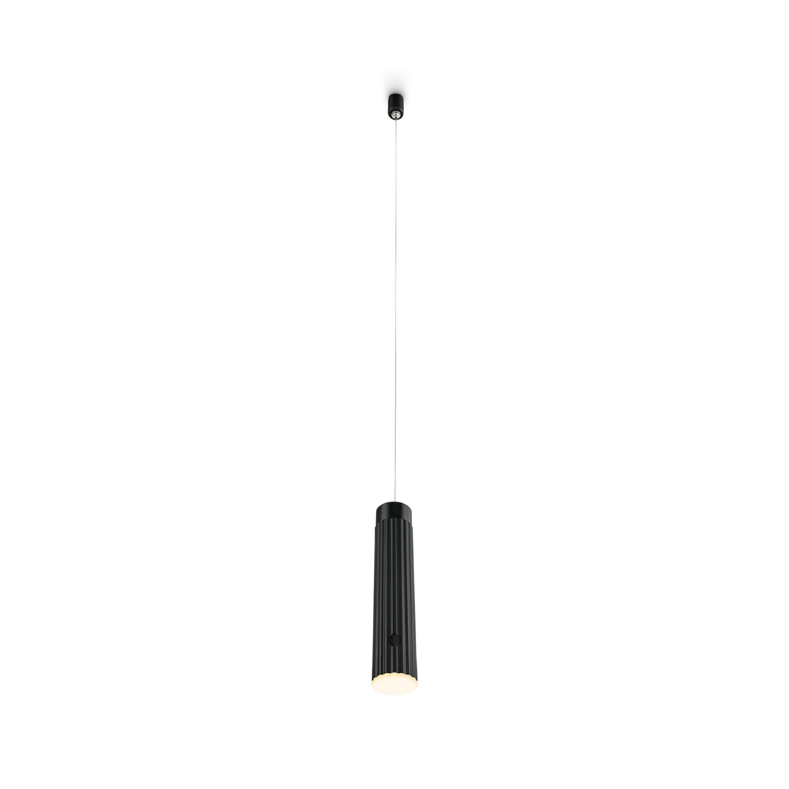 Lámpara colgante LED recargable Hang, negra, de plástico, atenuable